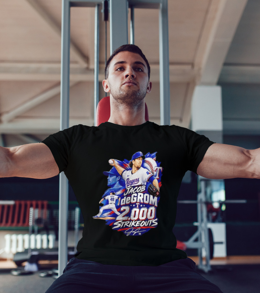 Jacob DeGrom 2 000 Career Strikeouts History Made T-Shirt