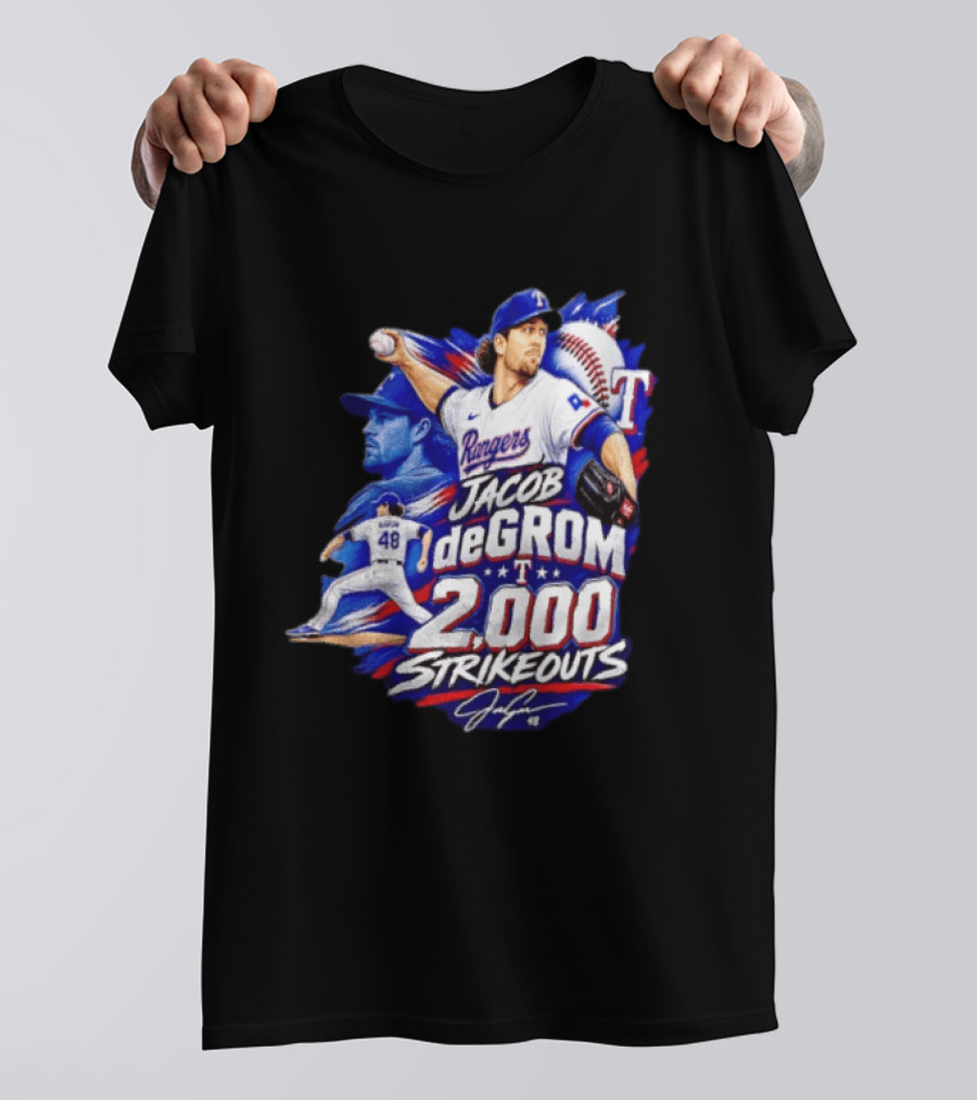 Jacob DeGrom 2 000 Career Strikeouts History Made T-Shirt