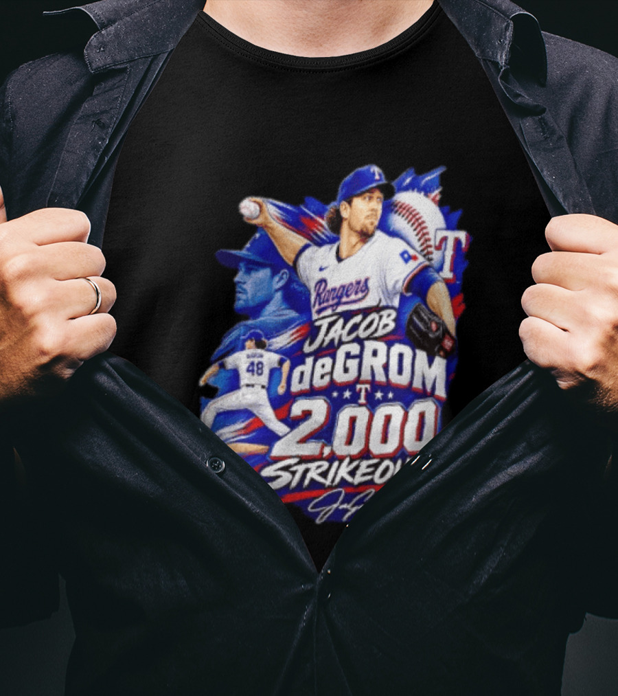 Jacob DeGrom 2 000 Career Strikeouts History Made T-Shirt