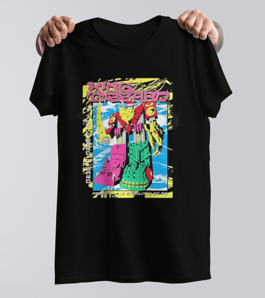 King Gizzard And The Lizard Wizard Queens New York 2026 Forest Hills Stadium August 20 Robot T-Shirt