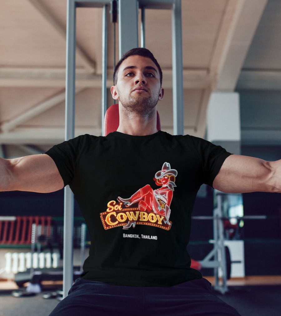 Soi Cowboy Bangkok Thailand Cowgirl Neon Sign T-Shirt