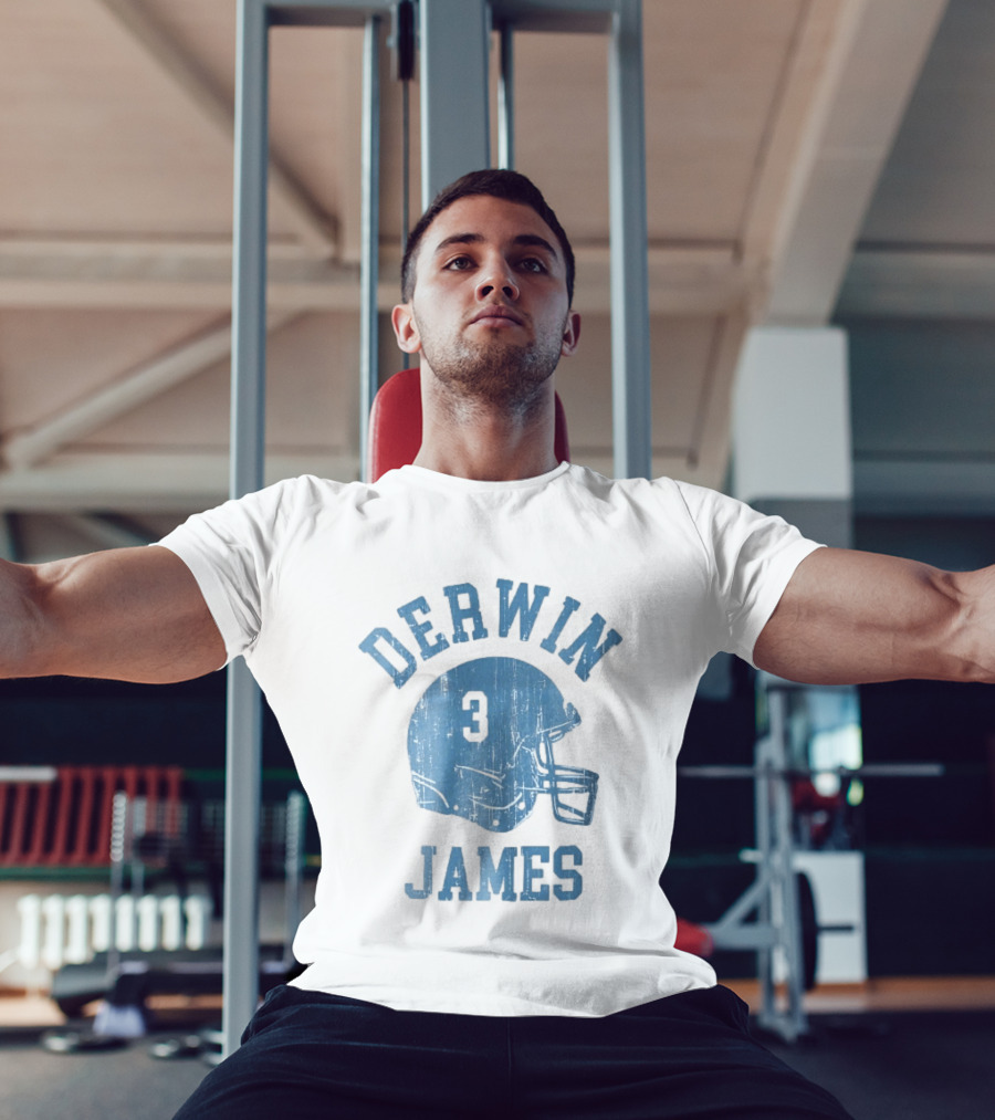 Derwin James Number 3 Distressed American Football Helmet T-Shirt