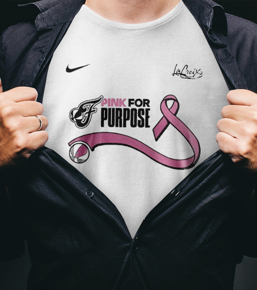 Nike LaCroix Indiana Fever Pink Ribbon Pink For Purpose T-Shirt