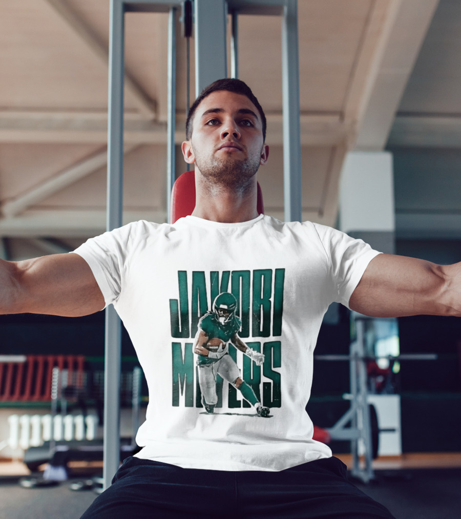 Jakobi Meyers Football Player Carrying Ball Distressed T-Shirt