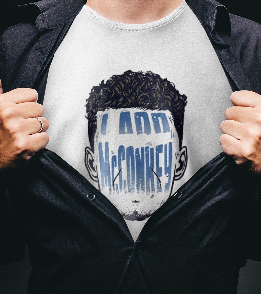 Ladd McConkey Curly Hair Face T-Shirt