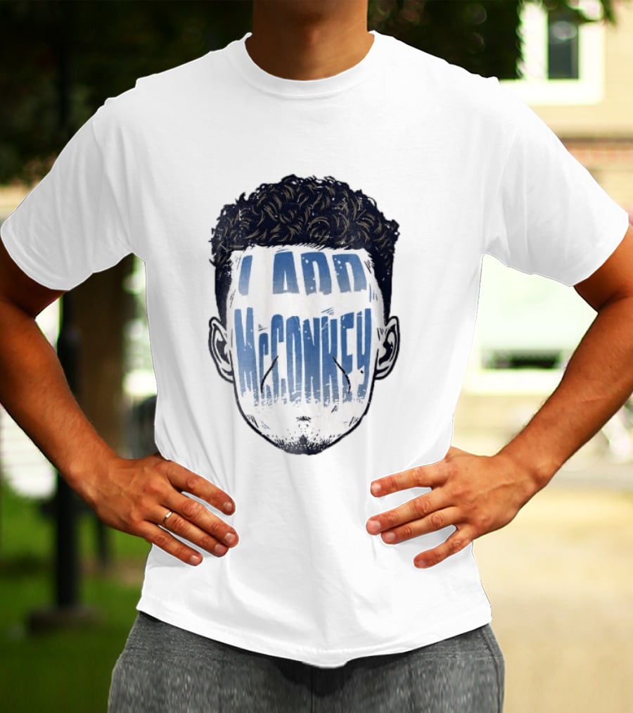 Ladd McConkey Curly Hair Face T-Shirt