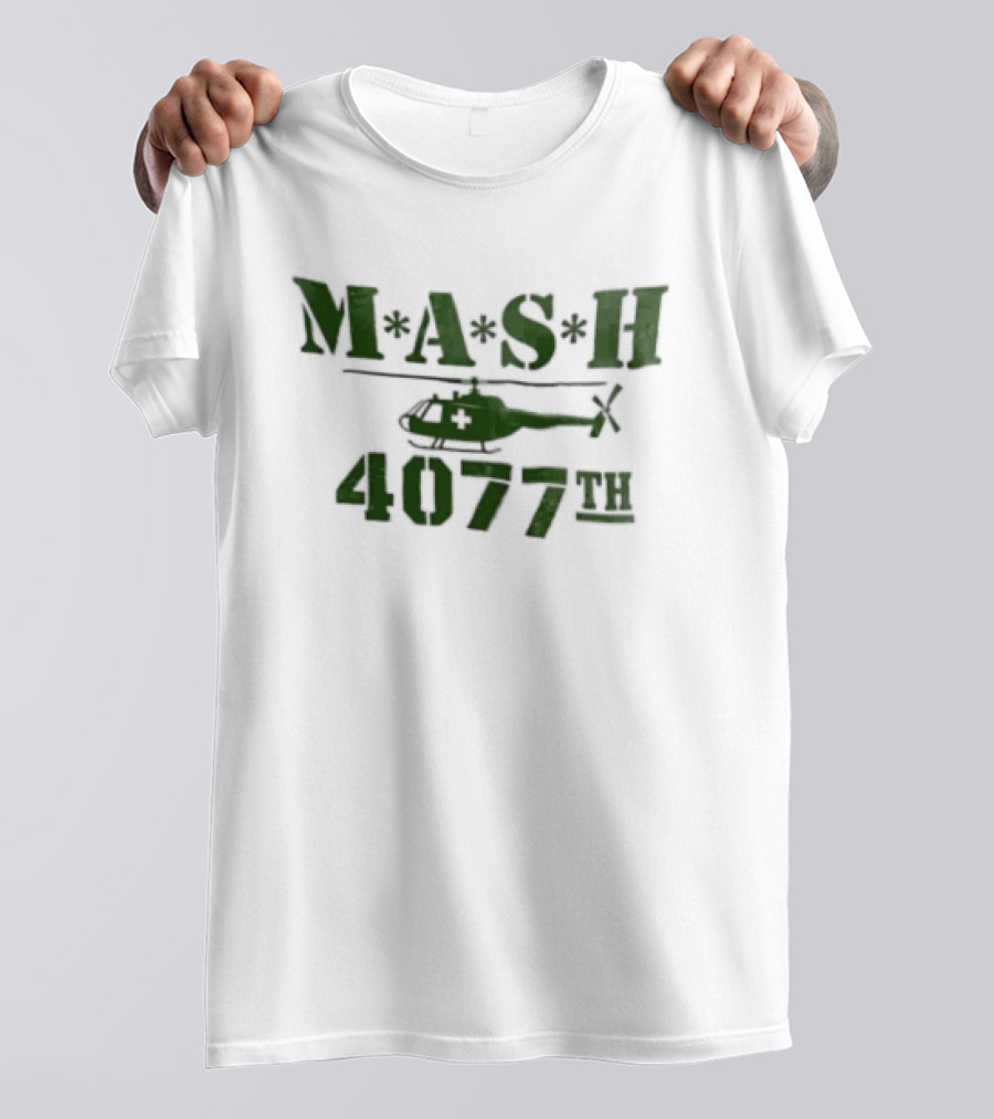 MASH 4077th Helicopter Classic TV Series Military T-Shirt