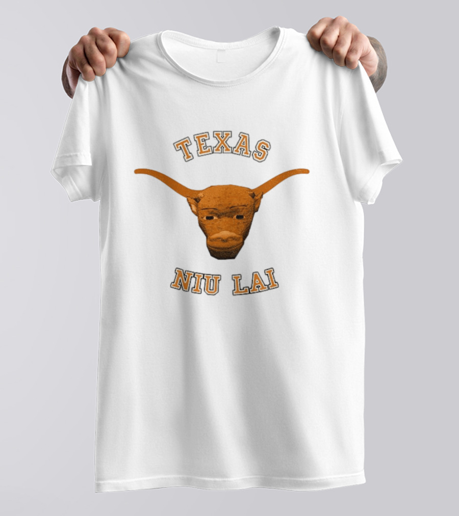 Texas Longhorn Bull Head Niu Lai T-Shirt