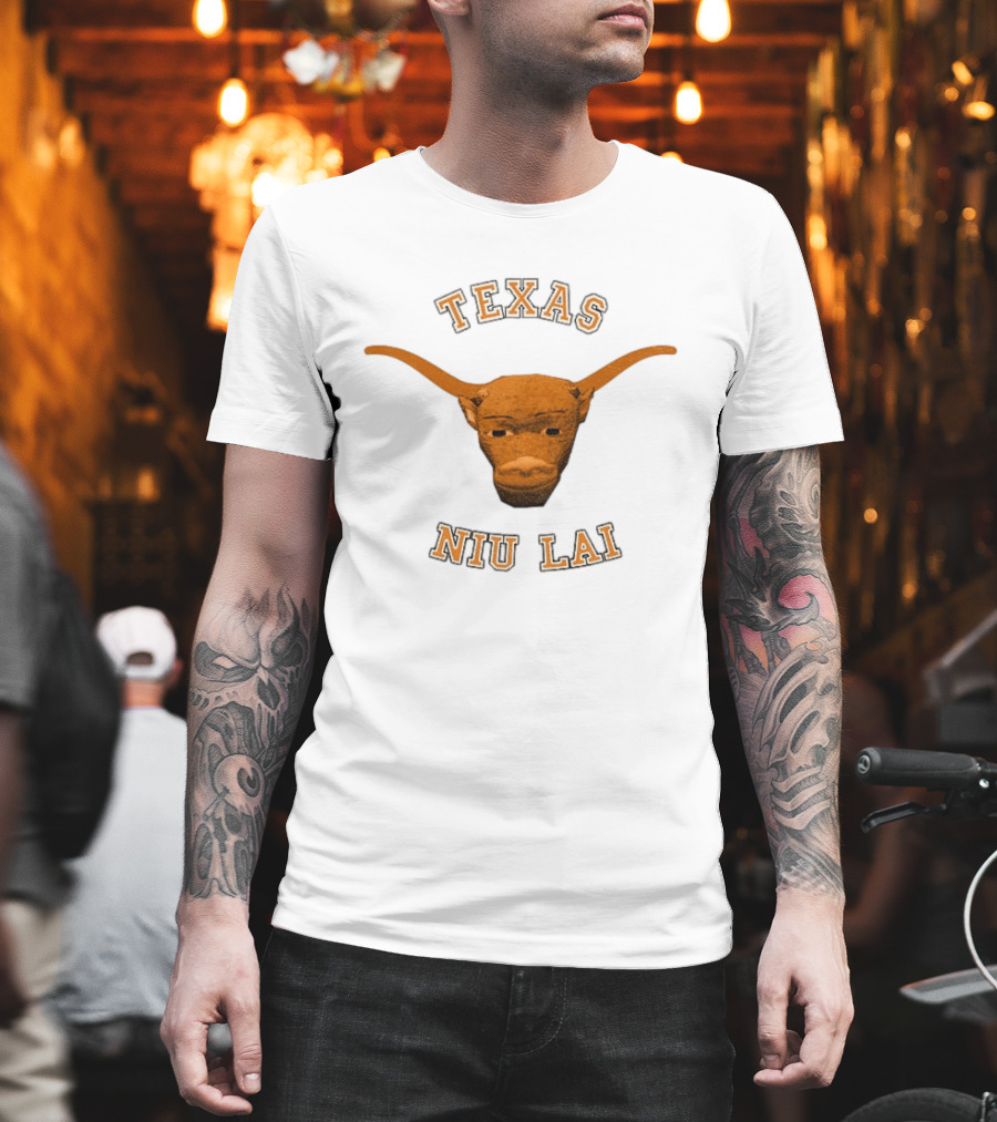 Texas Longhorn Bull Head Niu Lai T-Shirt