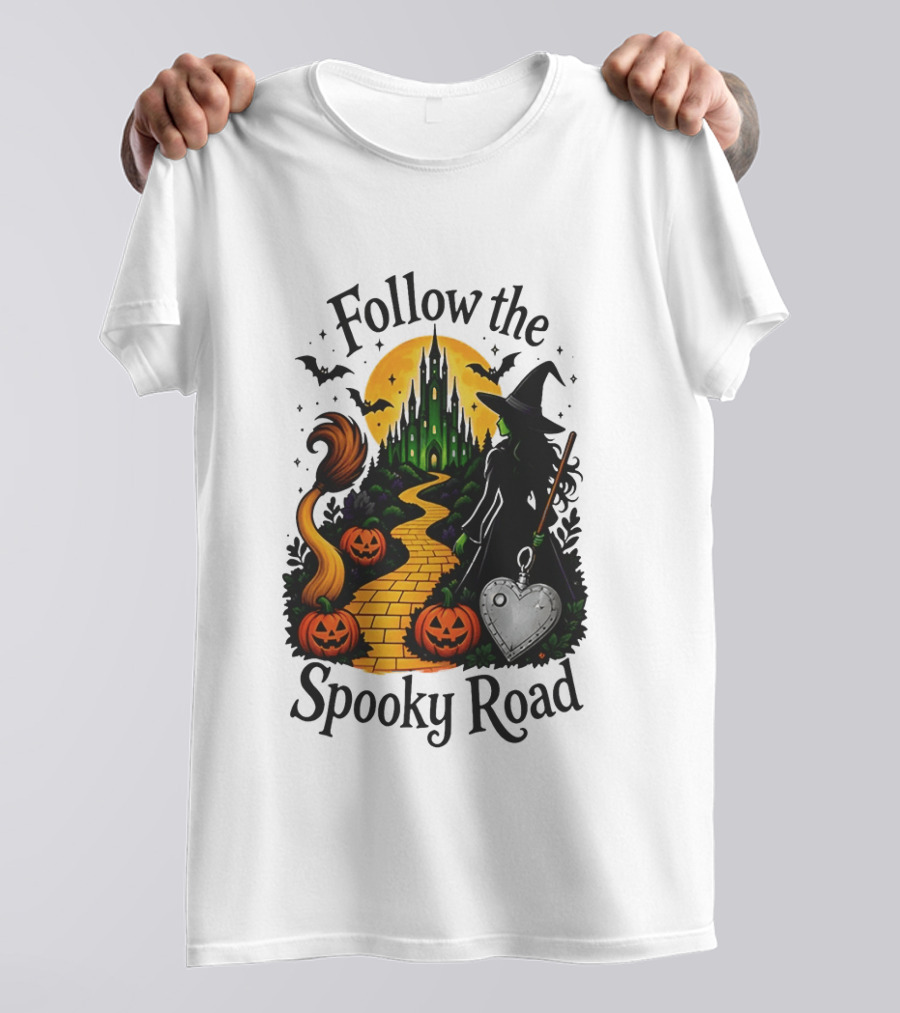 Follow The Spooky Road Wizard Of Oz Halloween Witch 2026 T-Shirt