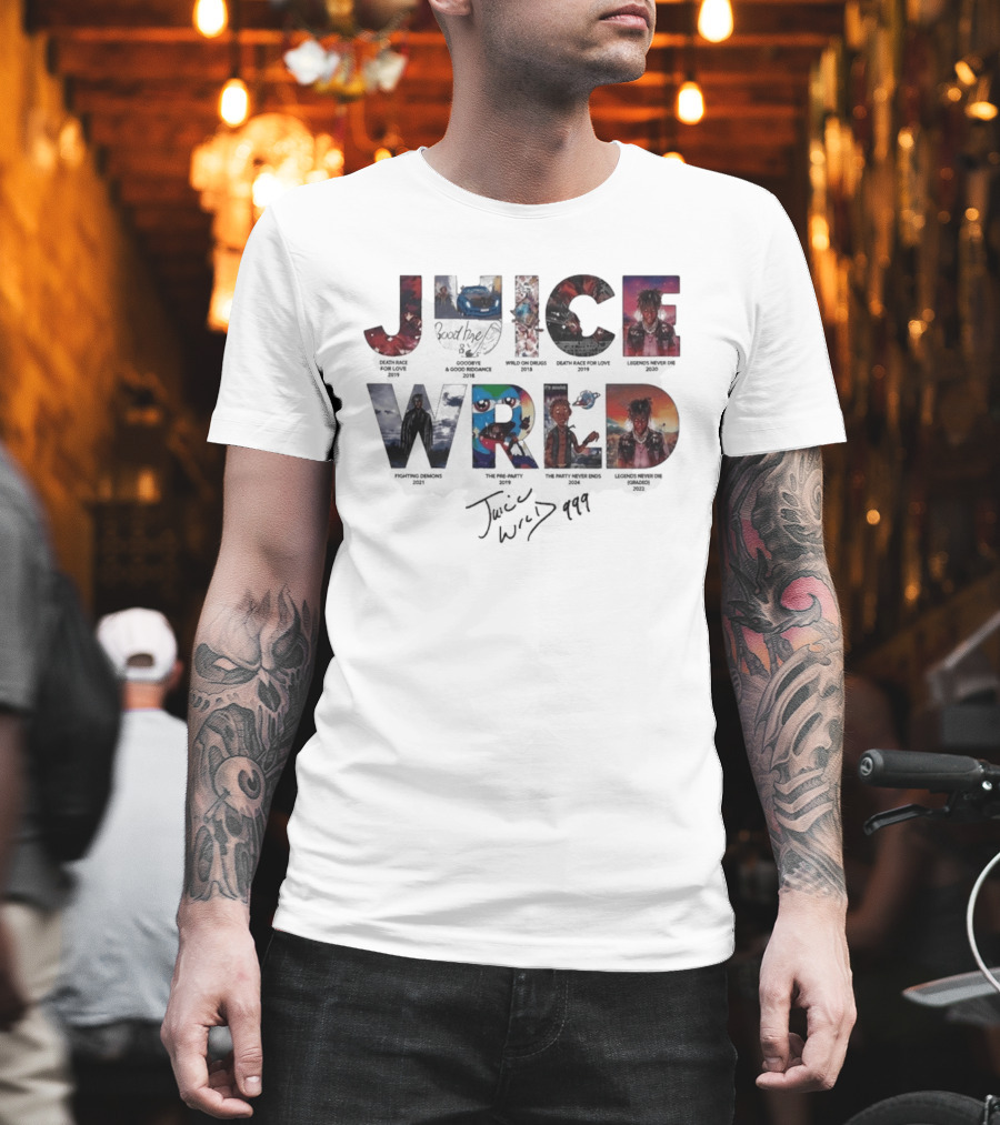 Juice WRLD 999 Death Race For Love Goodbye And Good Riddance Legends Never Die Fighting Demons The Party Never Ends Wild On Drugs T-Shirt