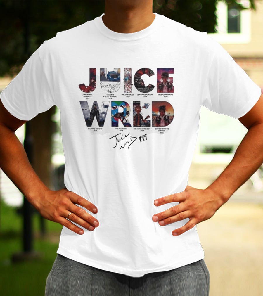 Juice WRLD 999 Death Race For Love Goodbye And Good Riddance Legends Never Die Fighting Demons The Party Never Ends Wild On Drugs T-Shirt