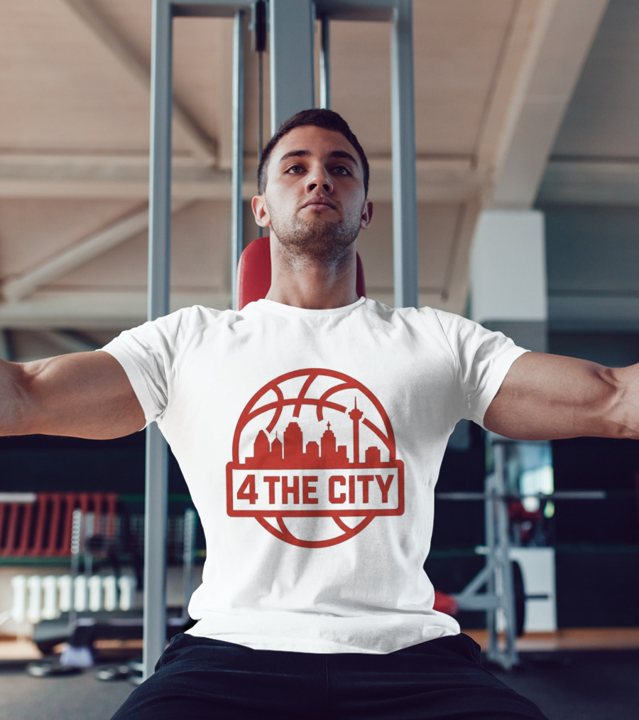 Kingston Flemings Basketball City Skyline 4 The City T-Shirt
