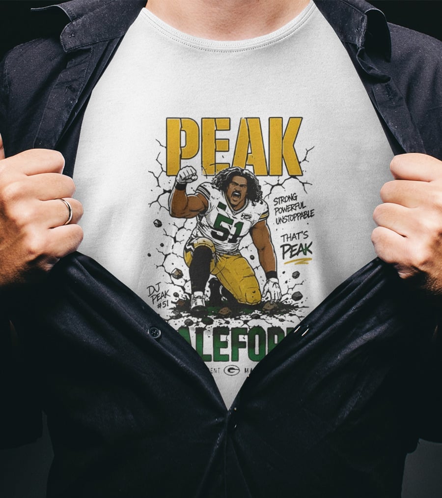 Peak Maleform Green Bay Packers #61 Strong Powerful Unstoppable T-Shirt