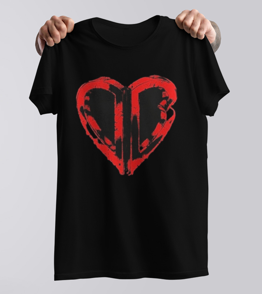 50cent Inferno Red DB Villain Distorted Heart T-Shirt