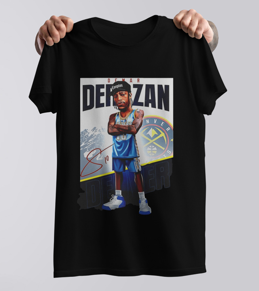 DeMar DeRozan Denver Nuggets Basketball Character With Signature T-Shirt