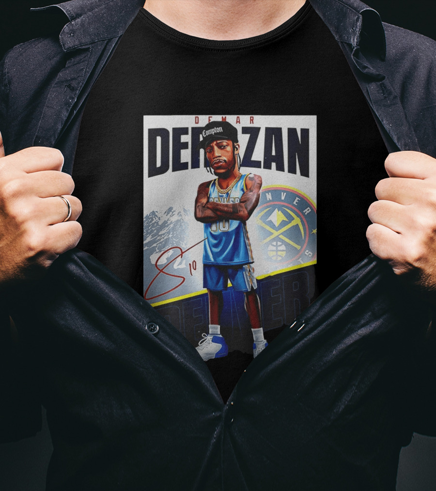 DeMar DeRozan Denver Nuggets Basketball Character With Signature T-Shirt
