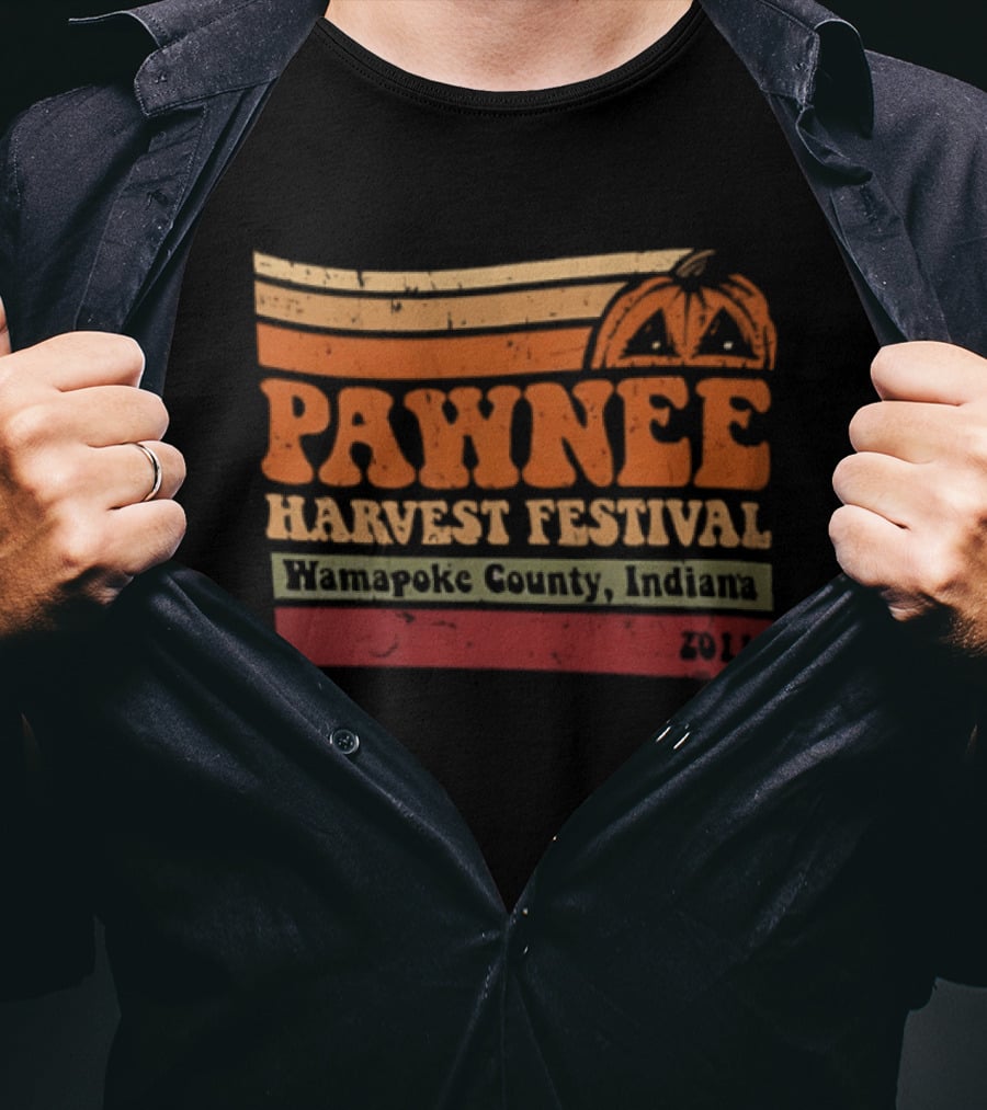 Pawnee Harvest Festival Wamapoke County Indiana 2011 Pumpkin T-Shirt