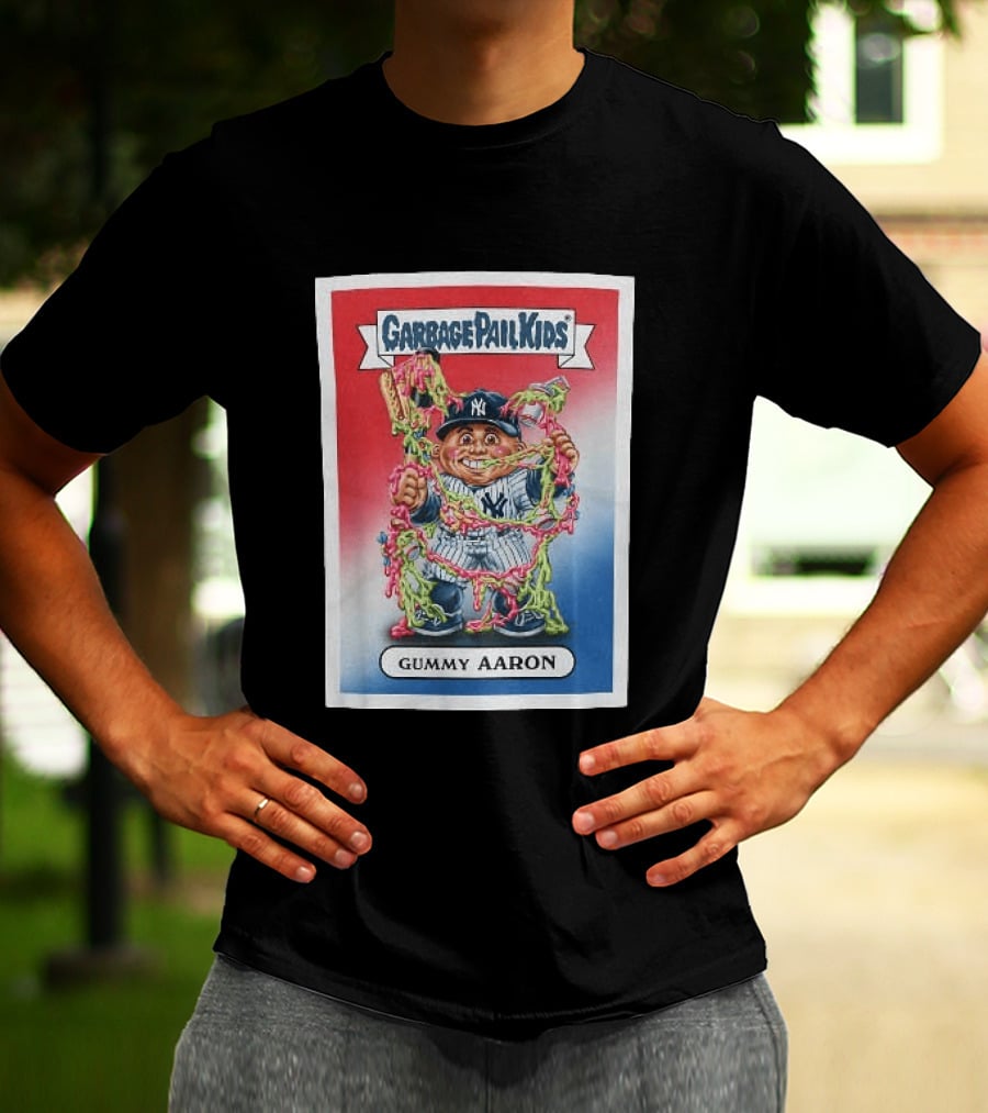 Garbage Pail Kids New York Yankees Gummy Aaron MLB Collaboration T-Shirt