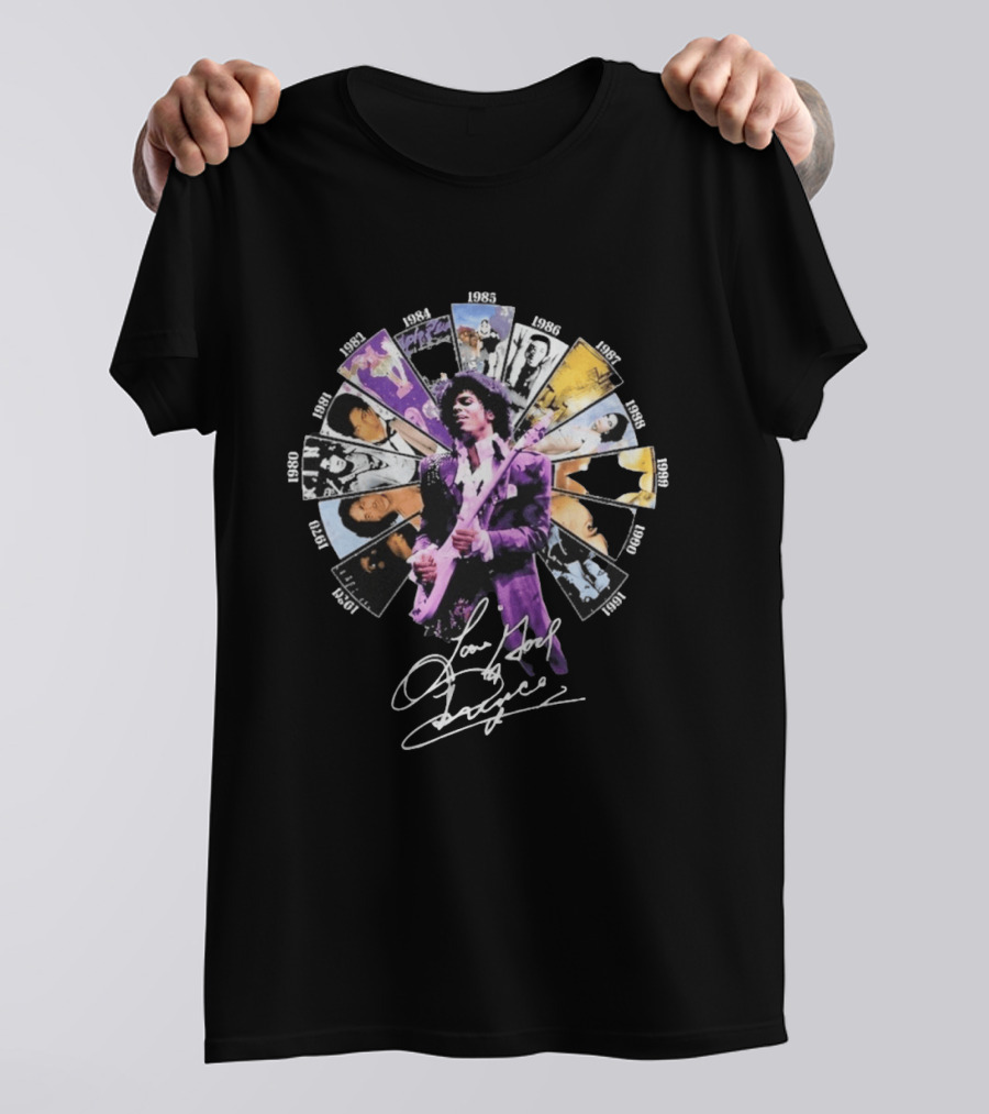 Prince Albums Wheel 1999 Love God Music Legend T-Shirt
