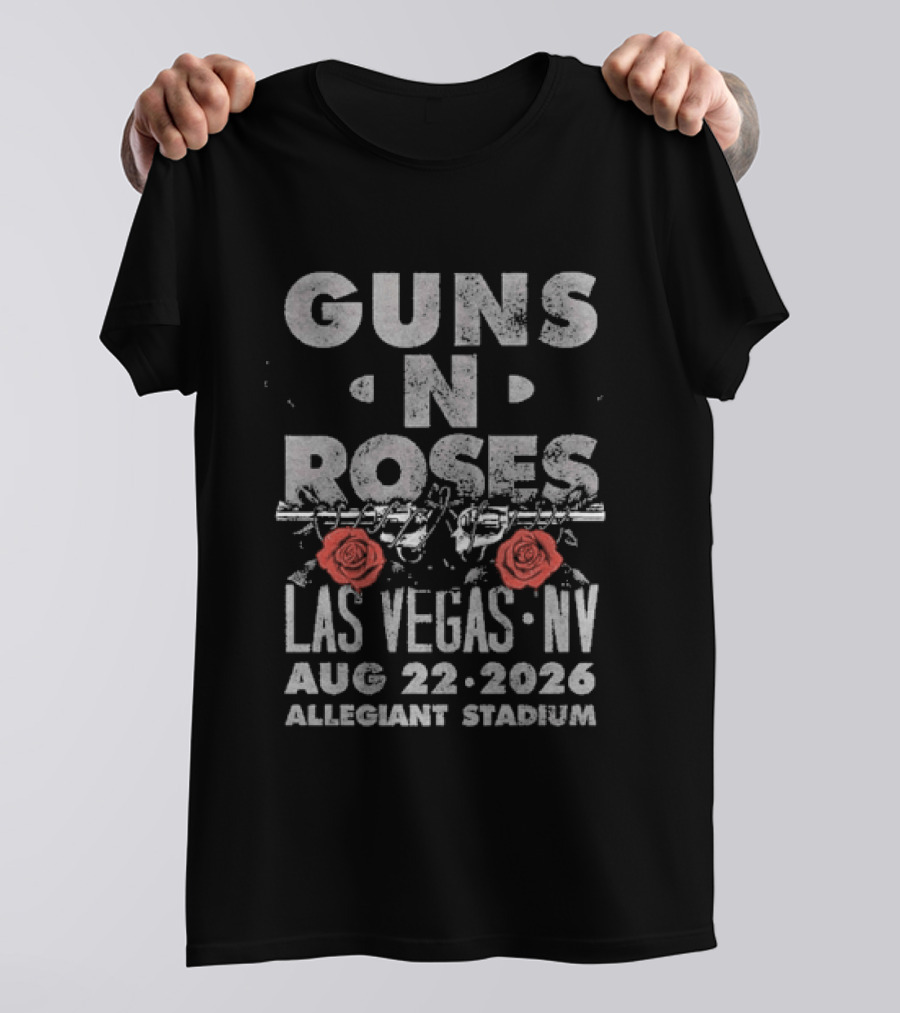 Guns N' Roses Las Vegas NV Allegiant Stadium August 22 2026 Event T-Shirt