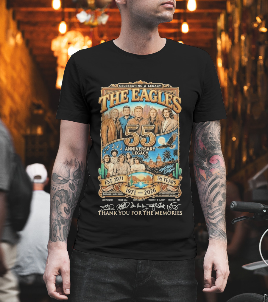 Celebrating A Legacy The Eagles 55 Anniversary 1971 2026 Thank You For The Memories T-Shirt