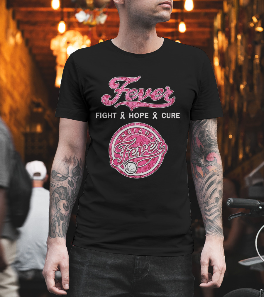 Indiana Fever Fight Hope Cure Breast Cancer Awareness Ribbon Fever 2026 T-Shirt