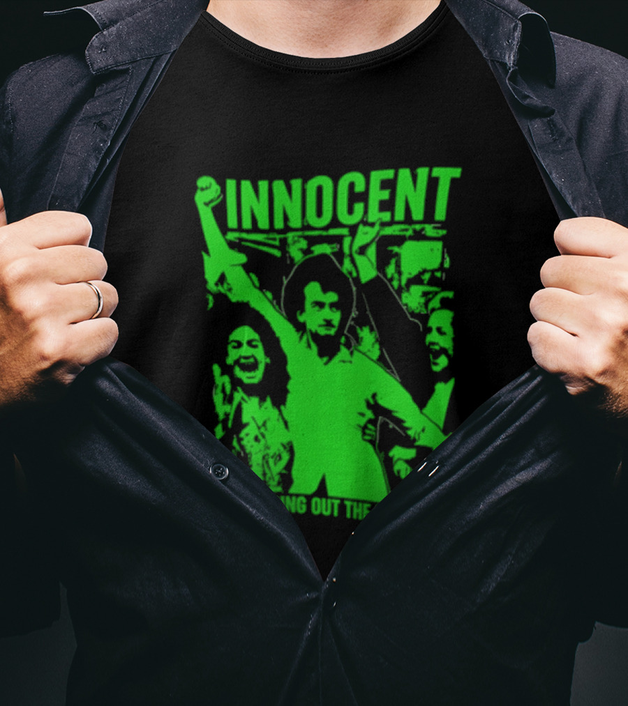Innocent I Am Going Out The Front Door Retro Style People In Motion T-Shirt