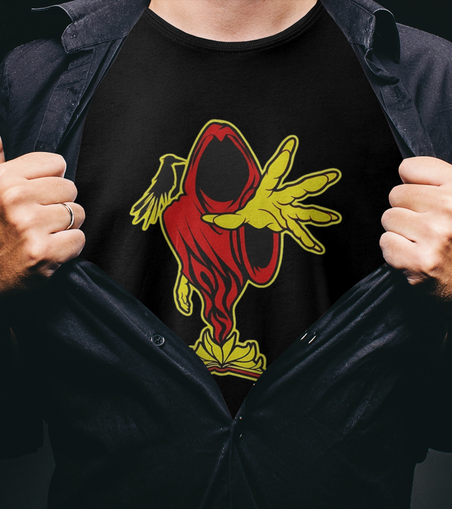 Insane Clown Posse Ringmaster Joker's Card Flame Hooded Figure T-Shirt