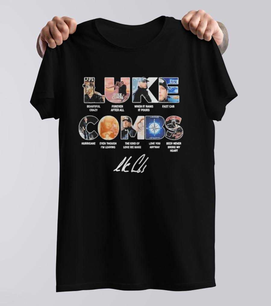 Luke Combs Greatest Songs Collage Country Music T-Shirt