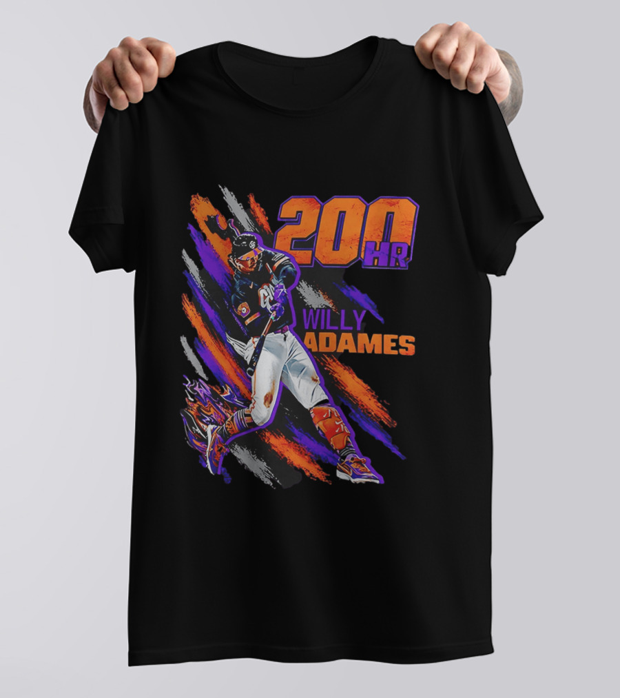 200 HR Willy Adames San Francisco Giants Baseball T-Shirt