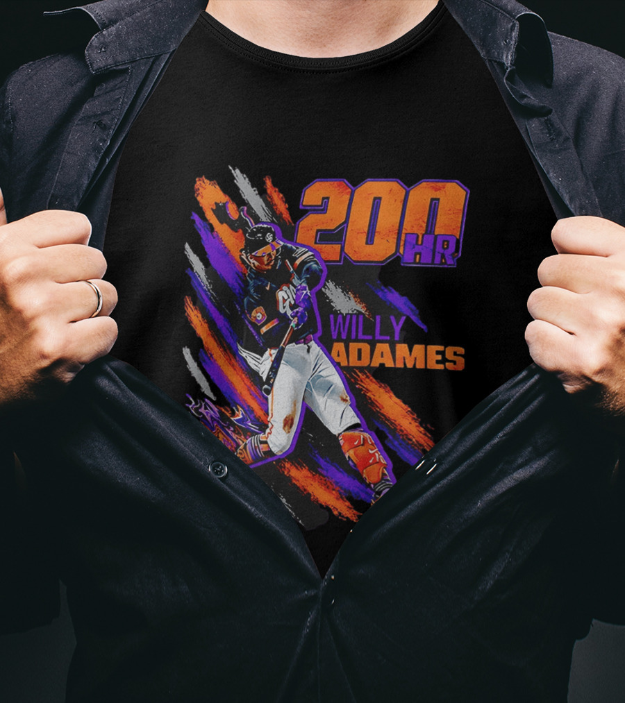 200 HR Willy Adames San Francisco Giants Baseball T-Shirt