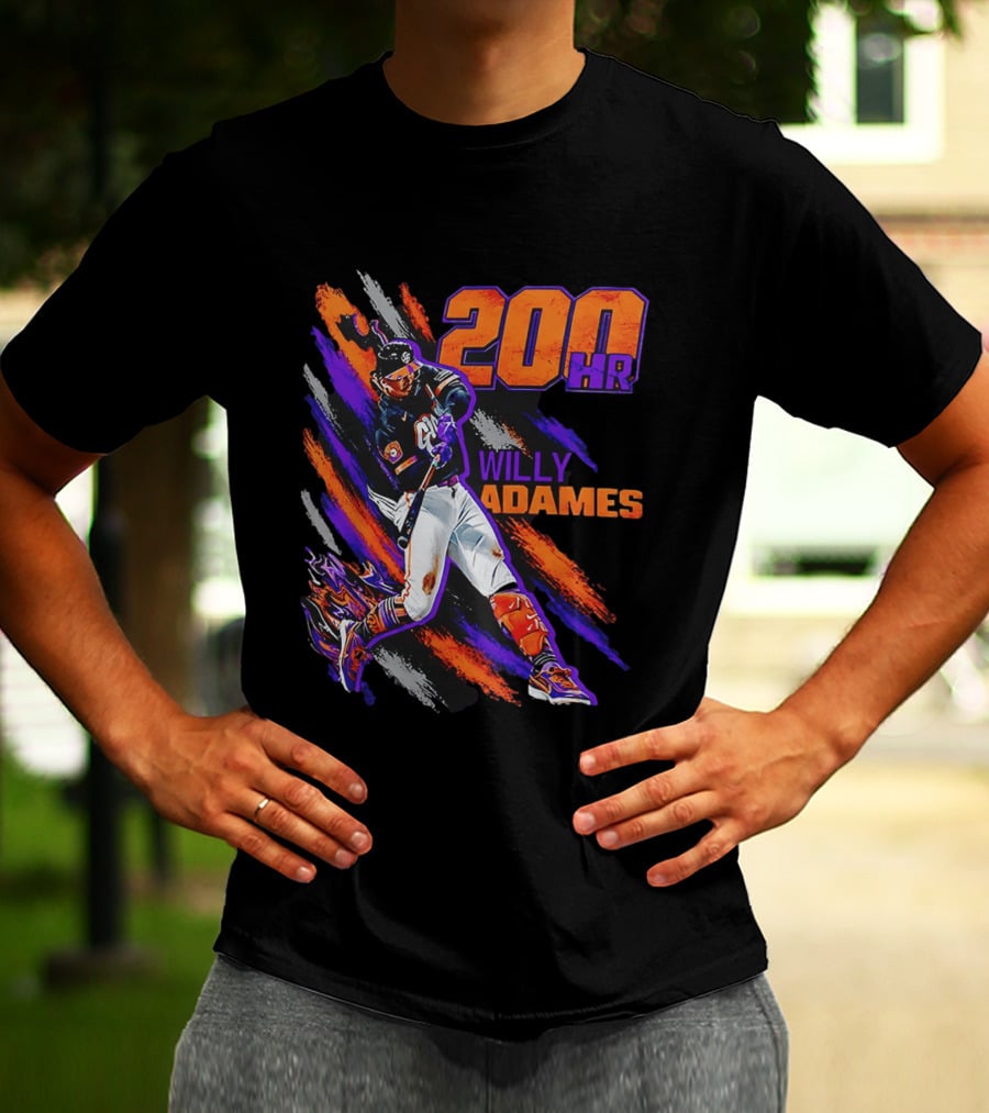 200 HR Willy Adames San Francisco Giants Baseball T-Shirt