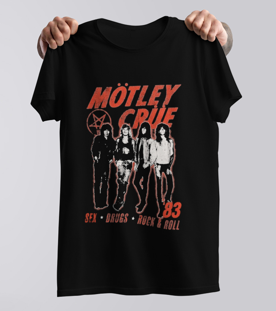 Mötley Crüe 83 Sex Drugs Rock & Roll Vintage Style 2026 T-Shirt