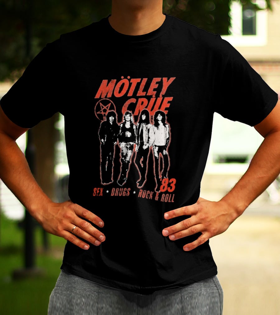 Mötley Crüe 83 Sex Drugs Rock & Roll Vintage Style 2026 T-Shirt