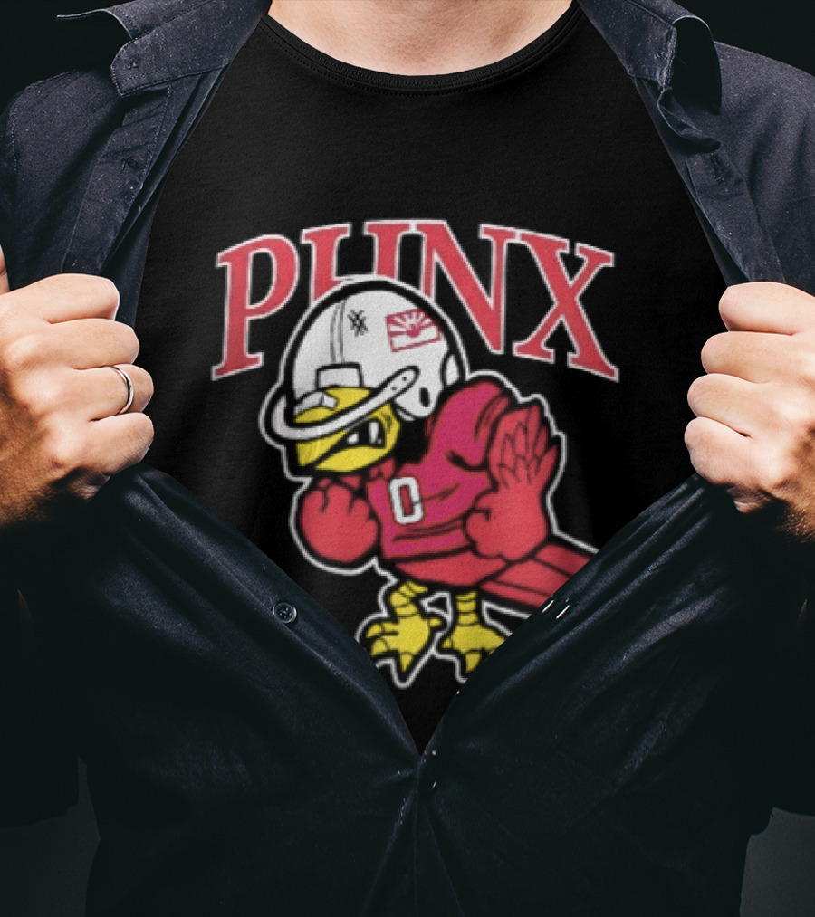 PHNX Cartoon Bird Football Helmet Jersey Arizona Cardinals T-Shirt