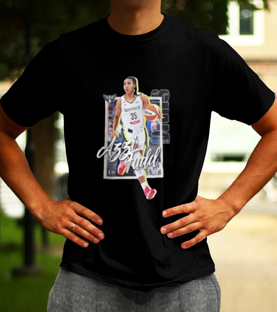 Dallas Wings Azzi Fudd 35 Basketball Player With Ball T-Shirt
