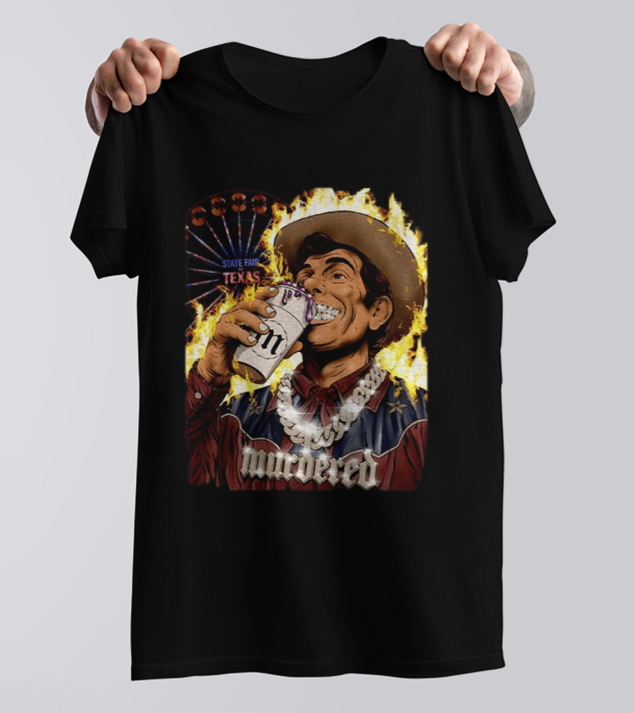 Big Tex State Fair Of Texas Ferris Wheel Fire Drinking Can Highlight T-Shirt