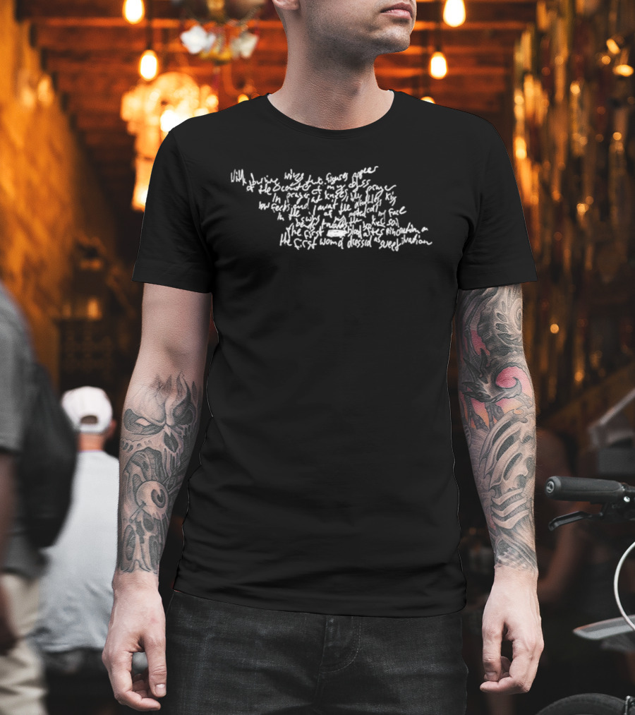 Han Jisung Ann Demeulemeester Poem Sample Vintage Script T-Shirt