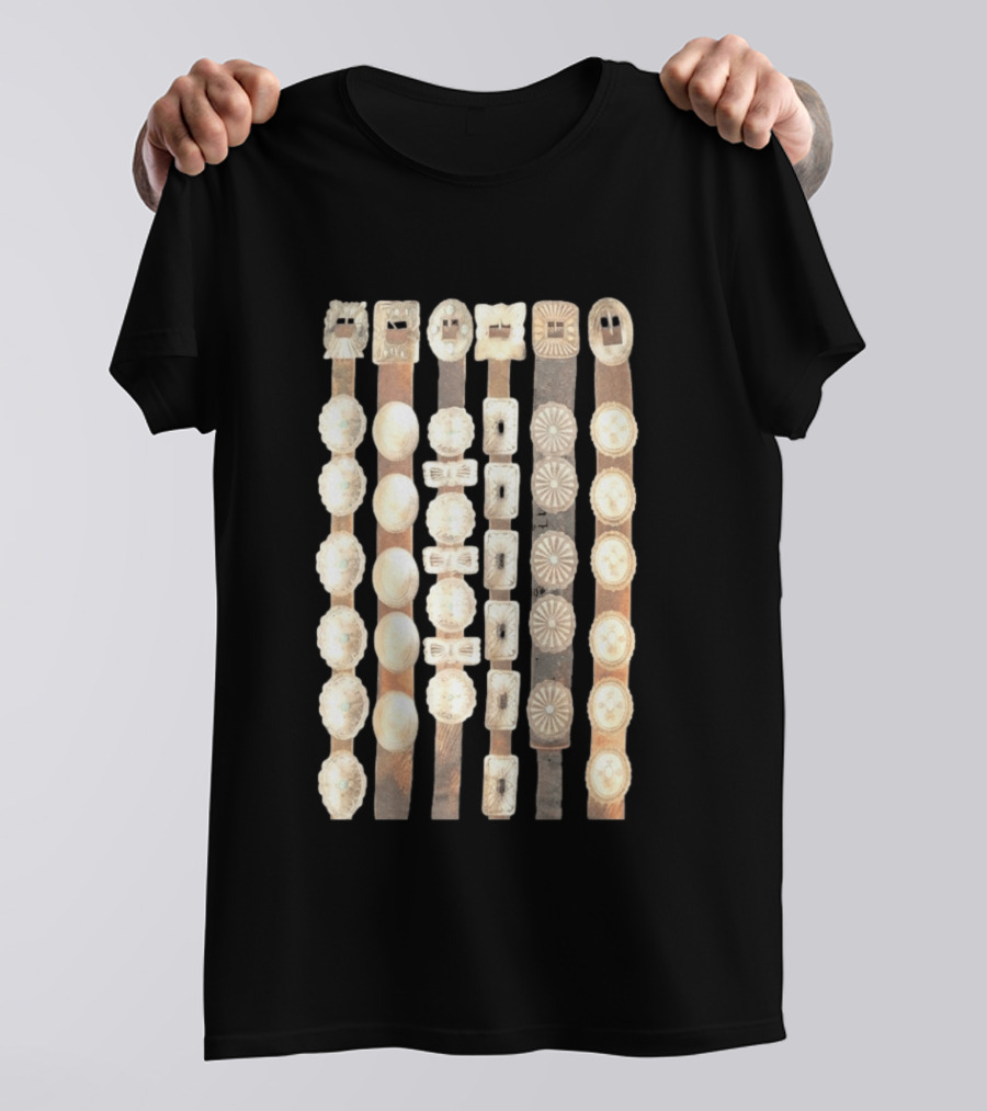 Hoshi SEVENTEEN Curtain Concho Vintage Button Straps T-Shirt