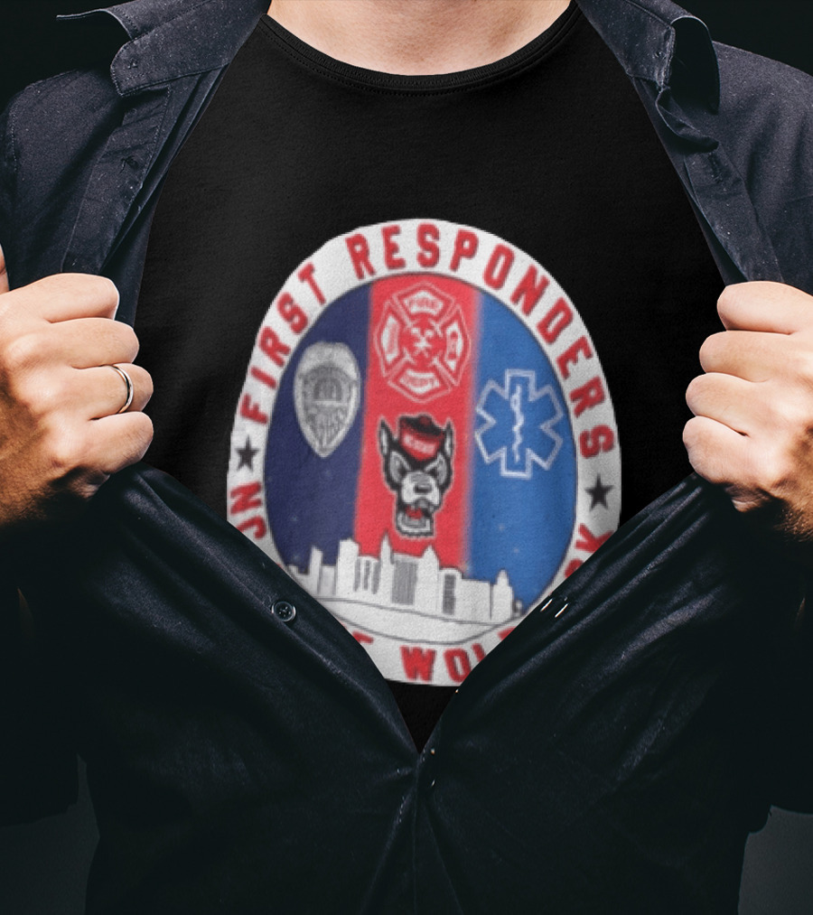 First Responders NC State Wolfpack Emergency Services T-Shirt