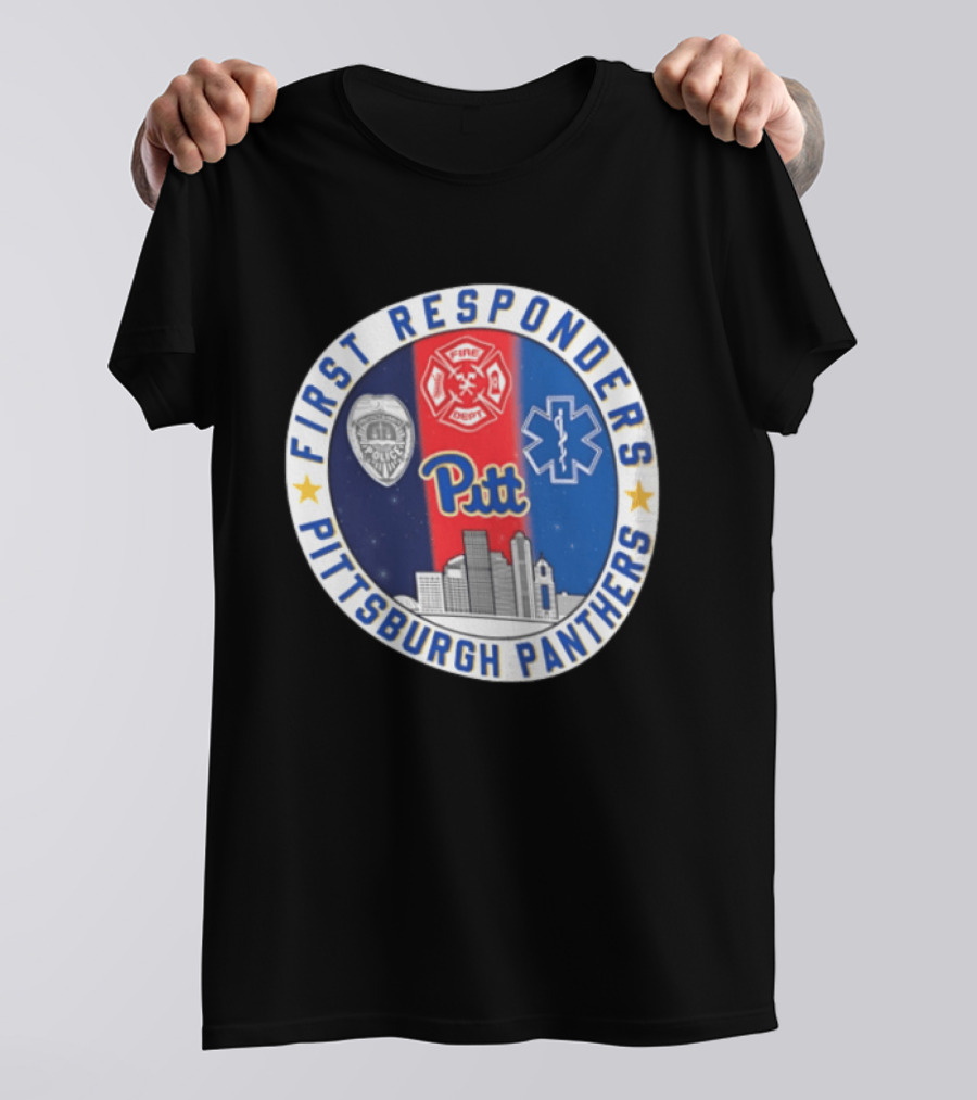 First Responders Tribute Pittsburgh Panthers Pitt Fire Police EMS Heroes T-Shirt
