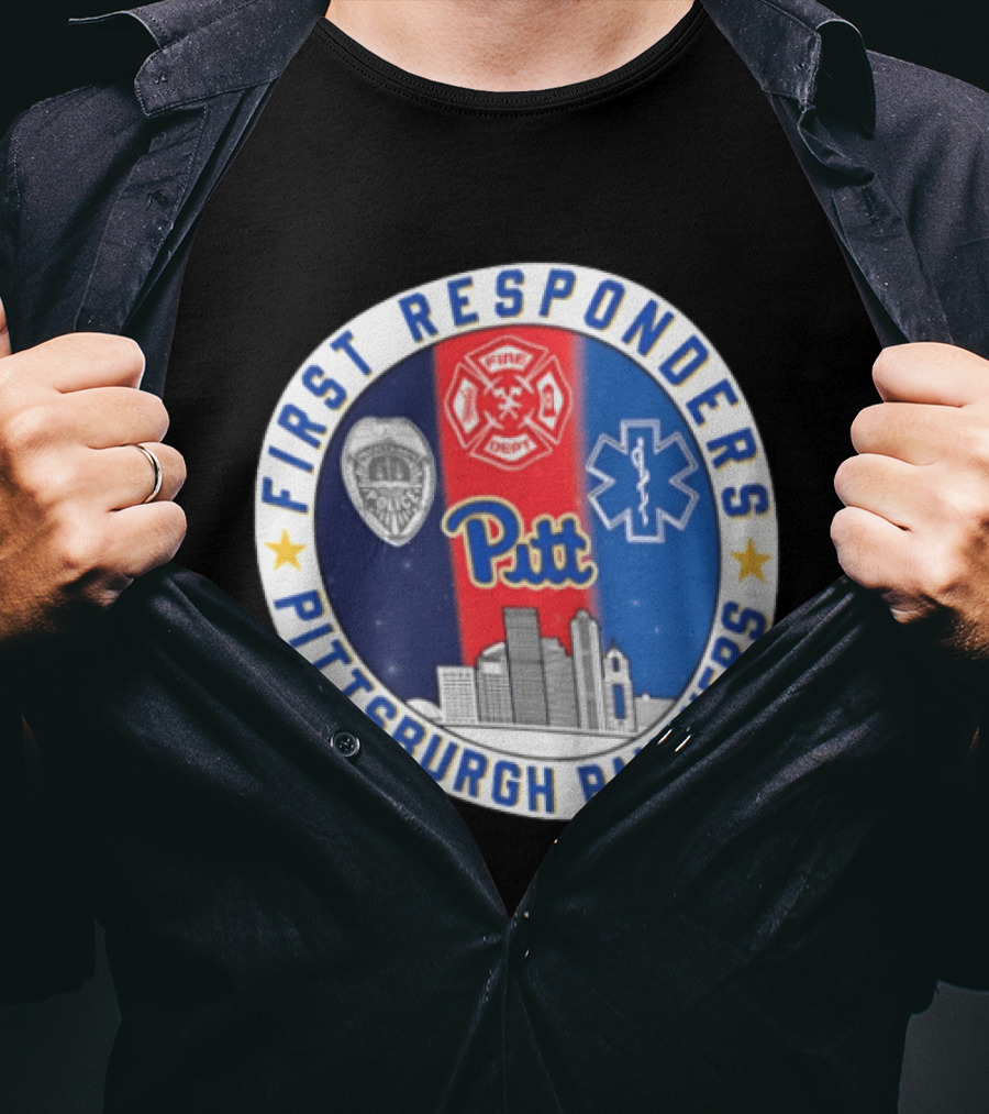 First Responders Tribute Pittsburgh Panthers Pitt Fire Police EMS Heroes T-Shirt