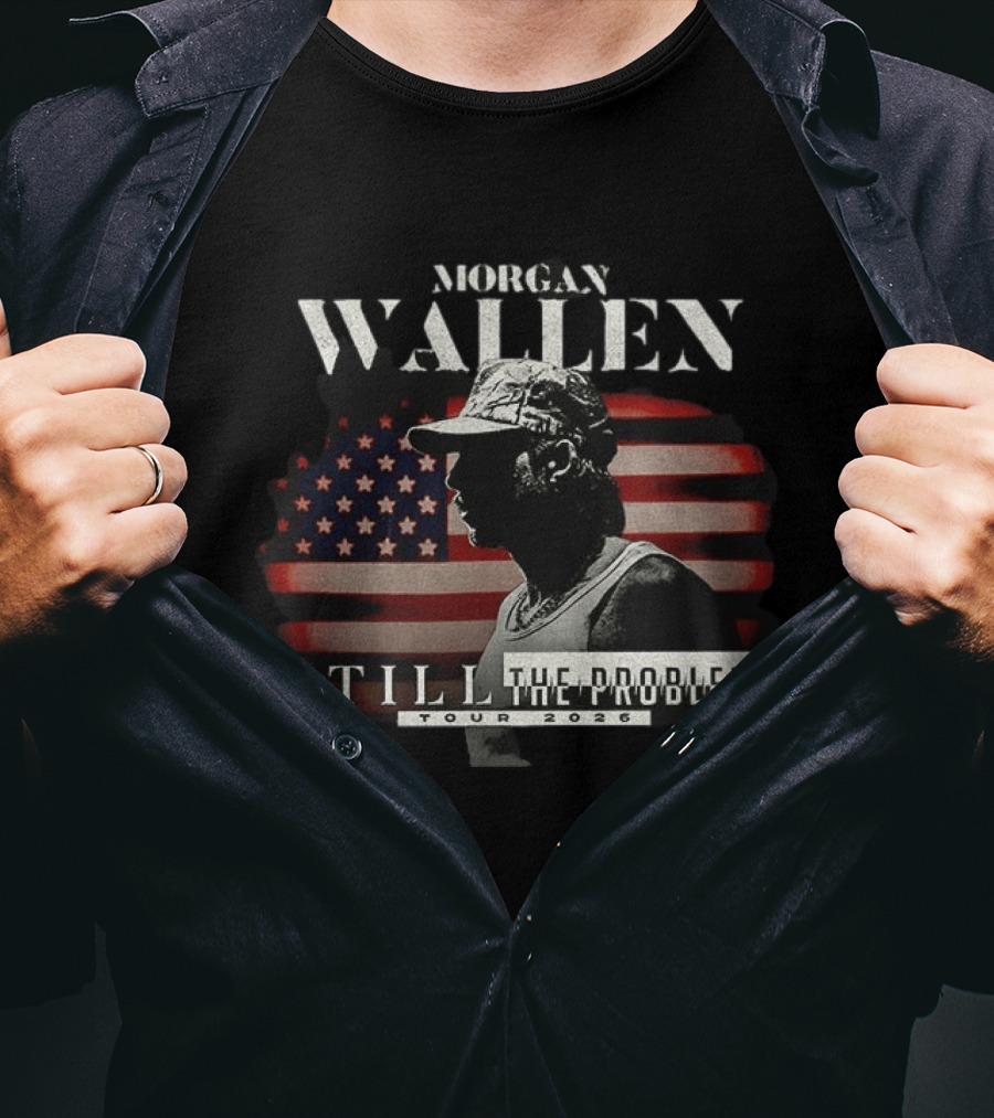 Morgan Wallen Still The Problem Tour 2026 Concert American Flag Image T-Shirt