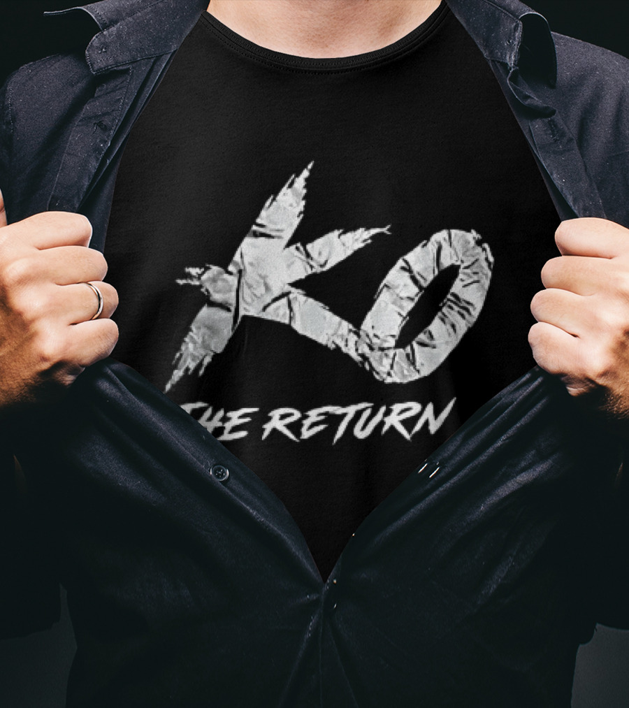 KO The Return Distressed Cracked Marble Stylized T-Shirt