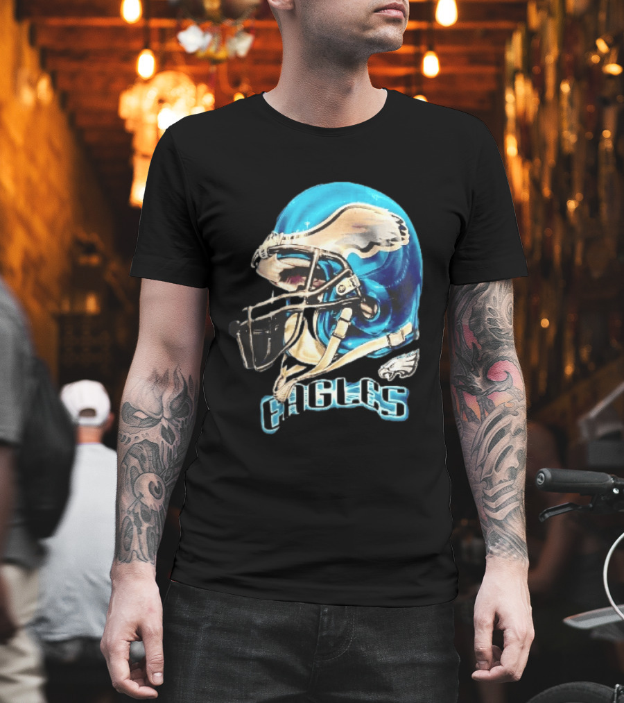 Philadelphia Eagles Blue Helmet Wing Decal EAGLES T-Shirt