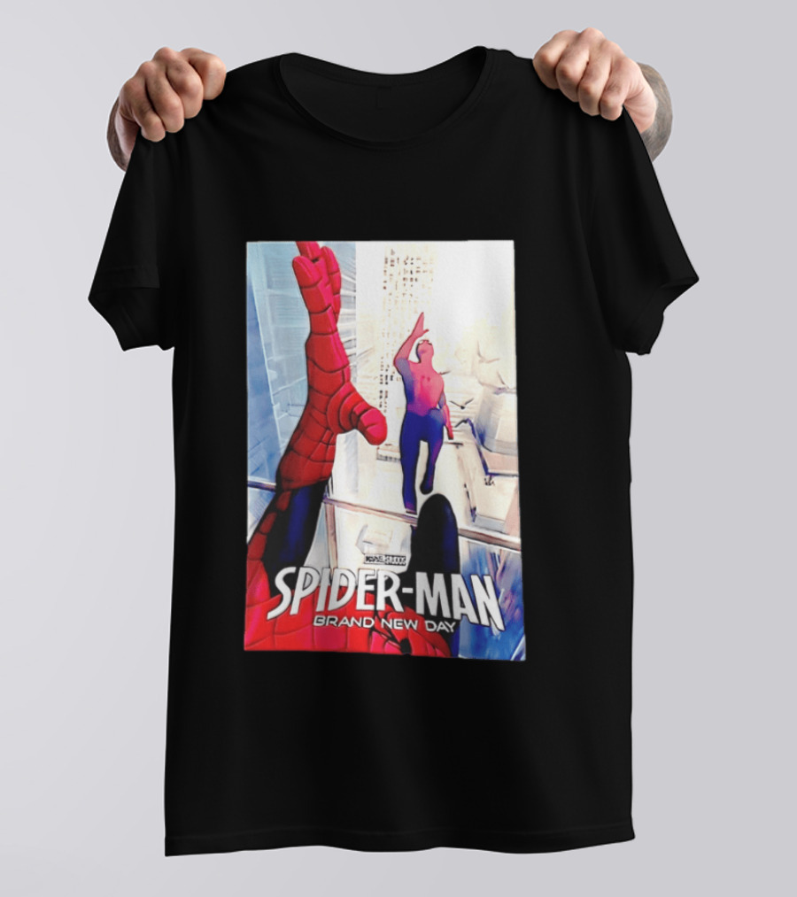 Marvel Spider Man Brand New Day High Five Scene T-Shirt