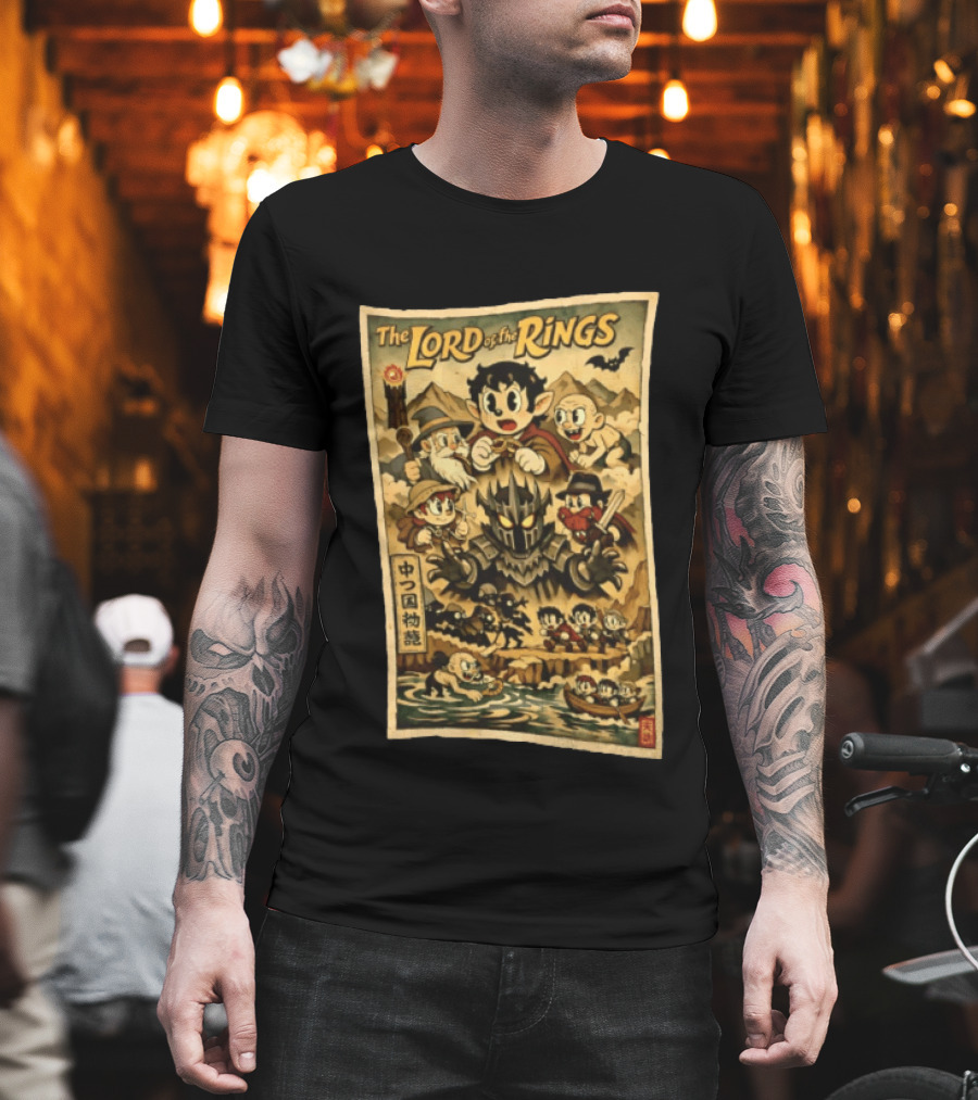 The Lord Of The Rings Middle Earth Tale Cartoon Adventure T-Shirt
