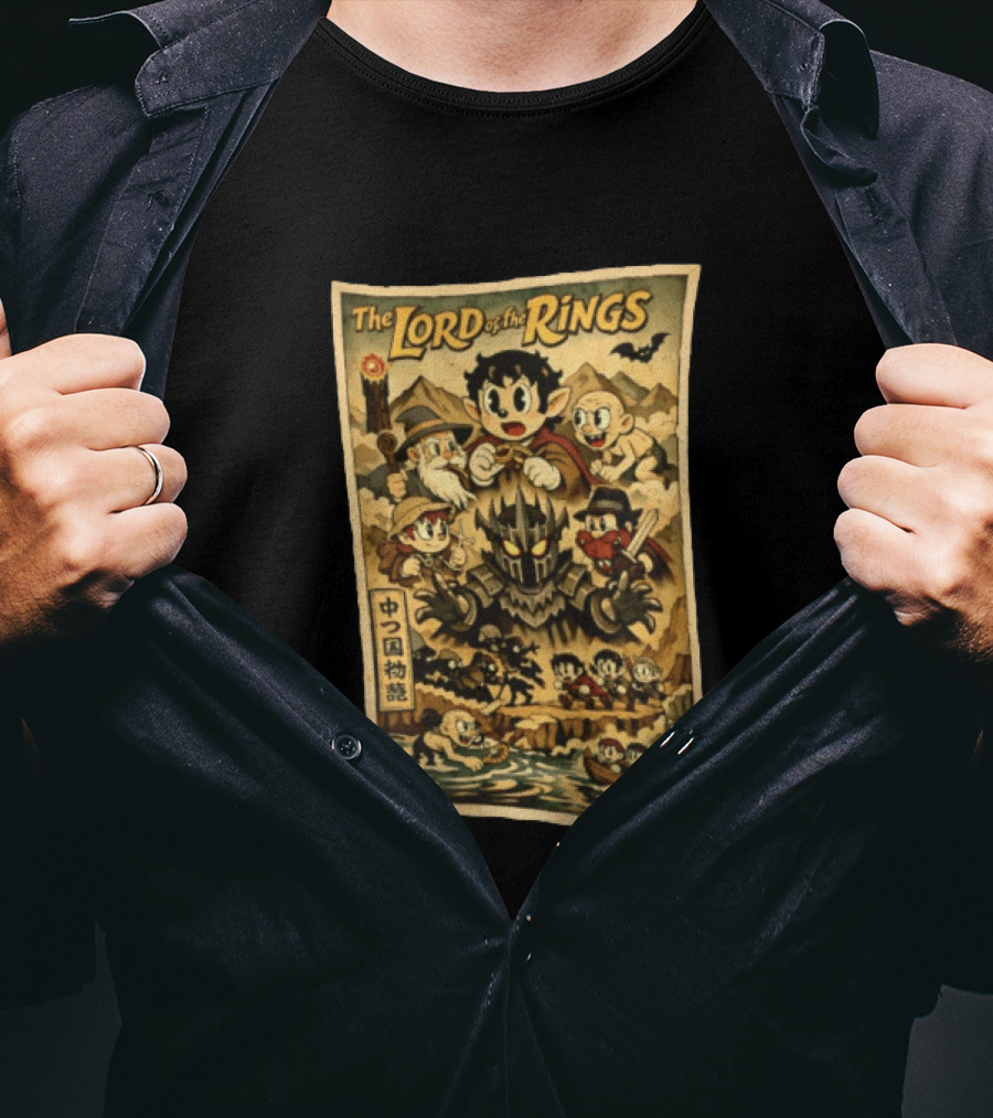 The Lord Of The Rings Middle Earth Tale Cartoon Adventure T-Shirt