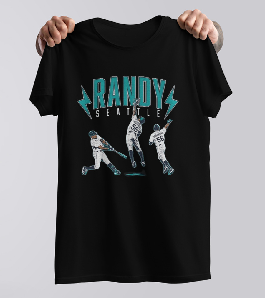 Randy Seattle Arozarena Baseball Player 56 Lightning Action T-Shirt